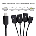 Pikkukuva 4 / 7: RYRA 4 Port Mikro USB 2.0 HUB 4-IN-1 OTG keskitin virta sovitin kaapeli Android puhelimelle tabletille PC