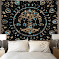 Miniatyrbillede 6 af 11: Mystisk Tree of Life Svamp Skov Tapestry Væg Hængende Eventyr Fortælling