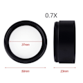 Miniatyrbillede 3 af 6: 0,7X Trinocular Stereo Mikroskop Auxiliary Objective Lens Barlow Lens 48mm Thread
