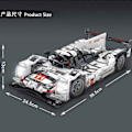 Miniatyrbilde 6 av 6: Teknisk Famous Super Racing Bil Bygning Blokk MOC Statisk Modell Klosser Barn Montering Kjøretøy Sett