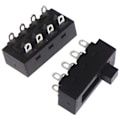 Miniatyrbild 4 av 6: 2 Pcst Svart 12A 250V 3 Position 8 Pin Toggle Slide Switchar
