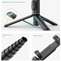 Miniatyrbillede 4 af 5: Selfie Stick Teleskop Stang Telefon Stativ Mobil Stativ Bluetooth Stativ Stativ med Fjernbetjening Kontrol Ring Lys