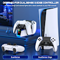 Miniatyrbild 4 av 6: RGB Controller Laddningsstation För PlayStation 5 Dual Snabb Laddare LED Indikator Laddnings Ställ Dockning Station För PS5 Gamepad