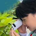 Pikkukuva 3 / 9: Kid Science Experiment Tasku mikroskooppi lelu sarja 60-120x opetus mini kädessä pidettävä mikroskooppi valolla