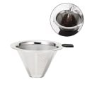 Miniatyrbilde 4 av 6: Dobbelt lag Praktisk Papirløs Slitesterk Gjenbrukbar Dripper trakt kjegle kaffe filter