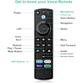 Miniatyrbild 2 av 6: Ersättning Bluetooth Voice Fjärrkontroll Kontroll for Fire TV Stick 4K Max 3rd Gen Stick Lite Cube Smart TV Controller Fungerar med Alexa