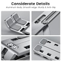 Miniatyrbillede 4 af 6: Aluminium legering Bærbar computer holder stativ justerbar foldbar bærbar til notebook computer beslag løftning køling holder skridsikker