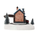 Miniatyrbilde 5 av 5: Jul belysning statue snø hus dekor harpiks vinter snøhvit hus landskap lysende hytte pynt
