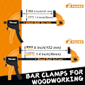 Miniatyrbild 2 av 6: 8 bitar 6'' Bar Professional Klämmor för Träbearbetning 4'' Fjäder klämmor & 5'' Spärr klämmor
