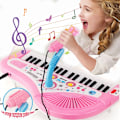 Miniatyrbilde 2 av 8: Elektronisk keyboard piano for barn med mikrofon musikalsk instrument leker