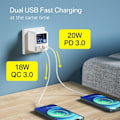Miniatyrbilde 4 av 6: 40W USB Vegg lader 4 Port Med LED skjerm