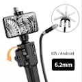 Pikkukuva 3 / 10: 5.5MM/8.5MM 2.0MP 180 aste ohjaus Teollinen Boroskooppi Endoskooppi Autot Tarkastus Kamera 6 LEDillä