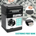 Miniatyrbild 5 av 6: Elektronisk Piggy Bank Automatisk Mini Safe Mynt Kontanter Spara Pengar Låda