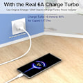 Miniatyrbillede 5 af 7: 200cm 120W Til Xiaomi Turbo Oplader Kabel 33W Hurtig Opladning 6A