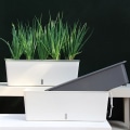 Miniatyrbilde 3 av 6: Dobbel Lazy Blomster Potter Selv Vanning Kryte Planter Lang Rektangulær Landbruks basseng