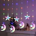 Miniatyrbilde 9 av 11: Ferie LED Snor Lys Fargerike Lys 8 Modi EU plugg Utendørs Hage Bryllup Hjem Rom Jule Dekorasjon Lampe