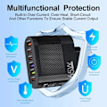 Miniatyrbillede 4 af 6: 3.1A 6 in 1 3USB 3PD Oplader QC3.0 Hurtig Opladning Hurtig Oplader
