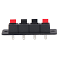 Miniatyrbillede 4 af 6: 2 Pcs 4 Positioner Stik Terminal Push In Jack Fjeder Load Audio Speaker Terminals