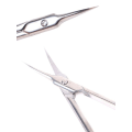 Miniatyrbillede 2 af 6: Ekstra fin kutikula saks buet rustfrit stål med præcis spids spids pleje blade