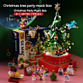 Miniatyrbilde 7 av 7: Bygning Klosser Klosser Gjør-det-selv Jule Tre Musikk Eske Potte Bukett Hjem Dekorasjon Desktop Ornament