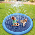 Miniatyrbilde 4 av 7: 150*150cm Kjæledyr Sprinkler Pad Leke Kjøling Matte Svømmebasseng Oppblåsbar Vann Spray Pad Matte Kar
