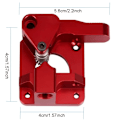 Miniatyrbilde 5 av 6: Dual Gear Extruder Ender 3 v2 Upgrade Motor Shaft 20mm, Compatible with Ender 3 Pro CR10 Series 3D Printer TPU Filament Drive