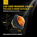 Miniatyrbild 3 av 6: 10 bitar 24V LED Sido Markör Blinkers Ljus Lastbil Varning Baklykta Släp