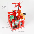 Miniatyrbilde 6 av 7: Bygg Blokk Gate Utsikt Med Figurer Samle En Fiery Dragon Montering Klosser Leker
