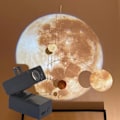 Miniatyrbilde 2 av 8: Jord Måne Projeksjon Lampe Oppladbar Stjerne Projektor Planet Projektor Bakgrunn Atmosfære Led Natt Lys Barn Soverom Dekor