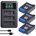 Miniatyrbillede 6 af 9: GoPro Hero 8 hero 7 hero8 Sort Batteri GoPro 5 Hero 6 Batteri Akkus  + LED  USB Oplader