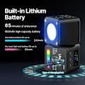 Miniatyrbillede 6 af 7: Mini COB Video Kamera Lys Dæmpbar 360° Fuld farve Lys med Diffuser Honeycomb Fotografi