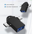 Miniatyrbillede 4 af 4: Mobil telefon adapter usb stik multifunktion to-i-én Android TYPE-C
