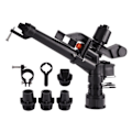 Miniatyrbillede 1 af 4: Hun tråd Rocker Impact Sprinkler 360° Justerbar Lang Spray Distance Vanding Pistool