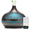 Miniatyrbilde 1 av 7: 500ML aromaterapi essensiell olje diffuser tre korn fjernkontroll ultralyd luft luftfukter
