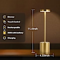 Miniatyrbilde 5 av 10: Classic Bord Lampe USB Opladbar Natt Lys Trinnløs Dimming Touch Desk Lampe
