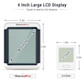 Miniatyrbillede 5 af 6: Indendørs Digital Termometer Hygrometer Touchscreen Baggrundslys Fugtighed Temperatur Sensor
