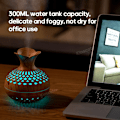 Miniatyrbillede 3 af 9: Træ Korn Fugter 300ml USB Aroma Diffuser Forstøver USB Husholdningsluftfugter