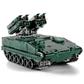 Miniatyrbillede 5 af 7: RC missil tank model bygning klodser teknisk fjernbetjening køretøj klodser legetøj