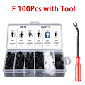 Miniatyrbillede 6 af 10: Høj kvalitet Auto Fastener Clip Blandet Bil Krop Push Retainer Pin Nitte Bumper Dør Trim Panel Fastener Kit