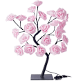 Miniatyrbillede 1 af 8: 24 LED Rose Træ Lys USB Stik Bord Lampe Fe Blomster Nat Lys