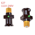 Miniatyrbillede 3 af 6: 240V E27 Skrue Pære Holder Konverter Til Med Switch Lampe Socket