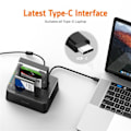 Pikkukuva 6 / 10: Kaksipaikkainen kiintolevy telakka 2,5% 2F3,5 tuumainen HDD SSD SATA USB C 3.0 HDD telakka asema