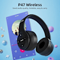 Miniatyrbilde 4 av 7: Stereo P47 Headset 5.0 Bluetooth Headset Folding Series