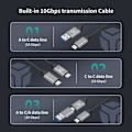 Pikkukuva 6 / 6: Kaksi protokolla kiintolevy kotelo C USB SSD ulkoinen tallennuslaatikko