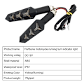 Miniatyrbillede 4 af 6: Motorcykel Modifikation Tilbehør LED Fishbone Sving Signal 12V Elektrisk Køretøj Y-formet Flow Indikator Signal Lys