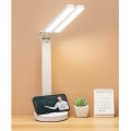 Miniatyrbillede 8 af 11: LED skrivebord lampe USB dæmpbar touch foldbar bord lampe med kalender temperatur ur nat lys