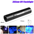 Miniatyrbillede 4 af 8: 3W Mini 365nm UV Lommelygte Ultraviolet Sortlys USB Genopladelig Lilla Linternas Tæppe Kæledyr Urin Detektor