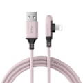 Miniatyrbillede 5 af 6: 90 grader USB kabel til iPhone 14 13 12 11 Pro Max XR XS 8 7 6s 5s hurtig opladning oplader data kabel