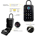 Miniatyrbild 4 av 10: Fingeravtryck Bluetooth Wifi Digital Key Box App Fjärr Åtkomst Vägg Monte Kombination Säkerhet Airbnb Lås box