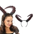 Pikkukuva 2 / 4: Devil Sarvi Panka Musta Punainen Ox Sarvi Pääpanta Mekko Cosplay Halloween puku